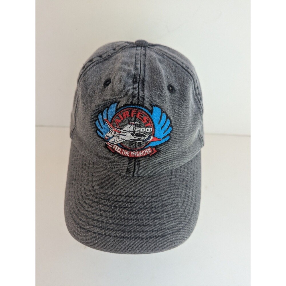 Air Show 2001 Baseball Cap Mens Hat Feel The Thunder Gray